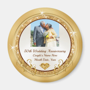 Aimant Photo 50e anniversaire du Mariage favorise Souveni