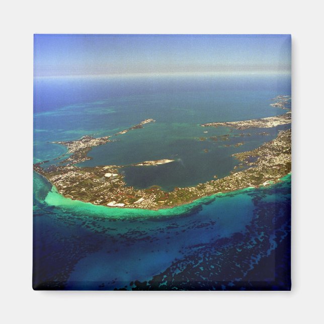 Aimant Photo aérienne des Bermudes (Devant)