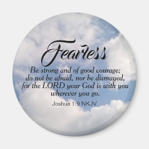 Aimant Photo Blue Cloudy Sky Be Not Afraid Bible Verse