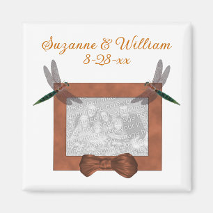 Aimant Photo de cadeau de mariage libellules