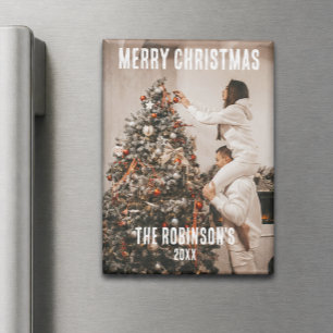 Aimant Photo de couple Noël minimaliste