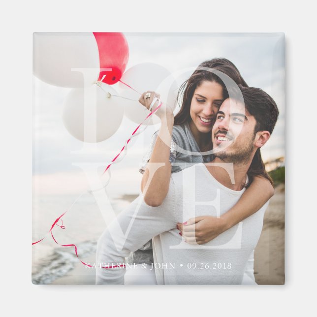 Aimant Photo de couverture moderne "AMOUR" (Devant)