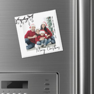 Aimant Photo de famille élégante dessinée à la main