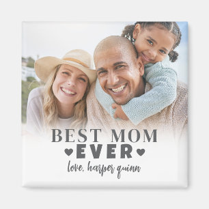 Aimant Photo de la meilleure maman personnalisée