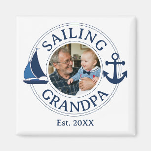 Aimant Photo de l'année de création de Grand-père voile