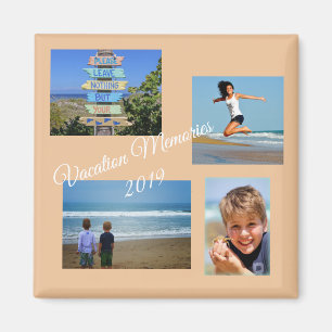 Aimant Photo de mémoire de vacances familiales