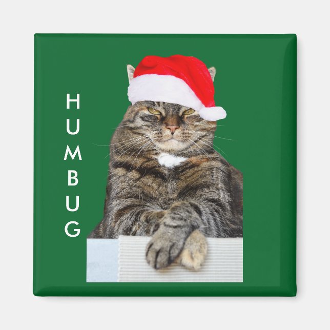 Aimant Photo de Noël de Humbug avec le Père Noël (Devant)