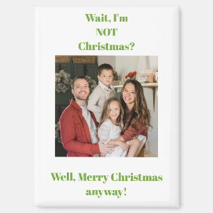 Aimant photo de texte vert pour les fêtes de Noël