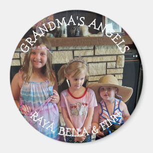 Aimant Photo des anges de grand-mère personnalisée