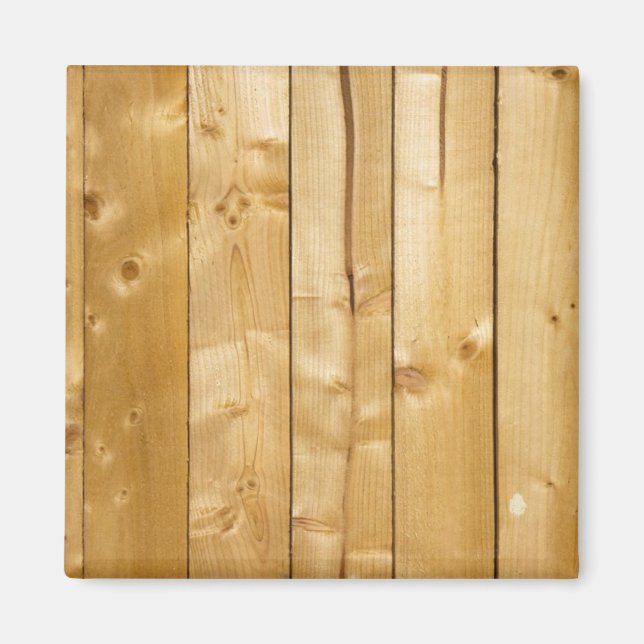 Aimant Photo du panneau en bois clair noué naturel (Devant)