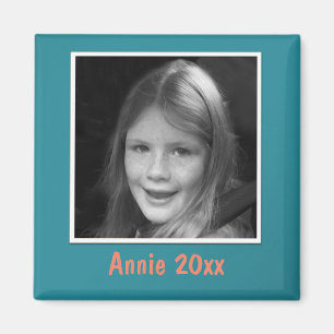 Aimant Photo faite sur commande et texte de salutation