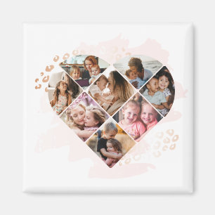 Aimant Photo Family Best Grandma Ever Heart Shape 8