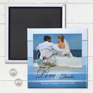 Aimant photo Mariage bleu à rayures