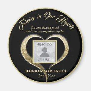 Aimant Photo Mémorial pour toujours dans nos coeurs
