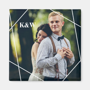 Aimant Photo Monogramme contemporaine