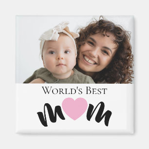 Aimant Photo personnalisé cœur de la meilleure maman du m