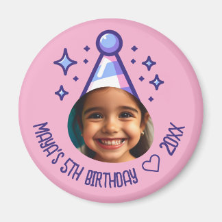 Aimant Photo personnalisée Casquette de fête d'anniversai
