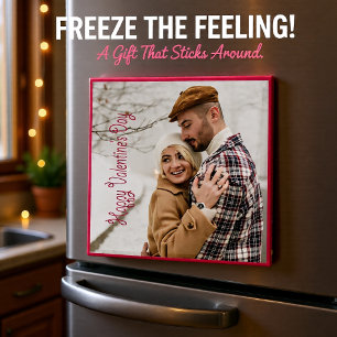 Aimant Photo personnalisée de la Saint-Valentin