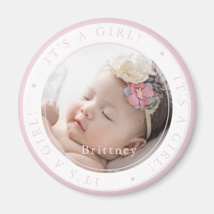 Aimant Photo personnalisée fille de naissance occasion si