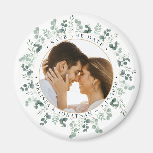 Aimant Photo Personnalisée Mariage Eucalyptus Enregistrer