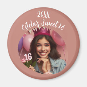 Aimant Photo personnalisée Sweet 16e anniversaire Keepsak