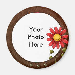 Aimant photo rond