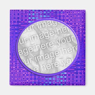 Aimant photoframe bleu de motif