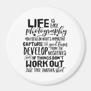 Aimant Photographe photo de la liste de vie Inspirational