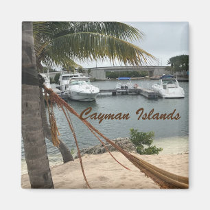 Aimant Photographie "de bateaux de l'Île Caïman" avec l