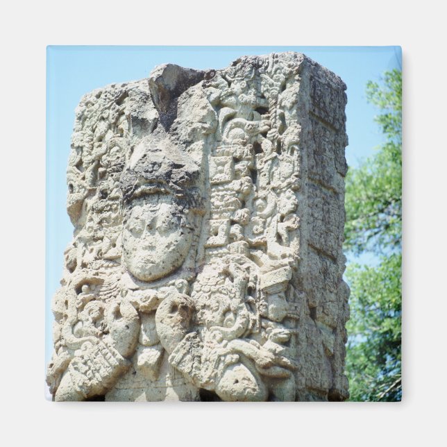 Aimant Photographie en couleur élégante des ruines mayas (Devant)