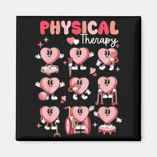 Aimant Physical Therapy Cute Candy Heart Valentines Pt Th (Devant)
