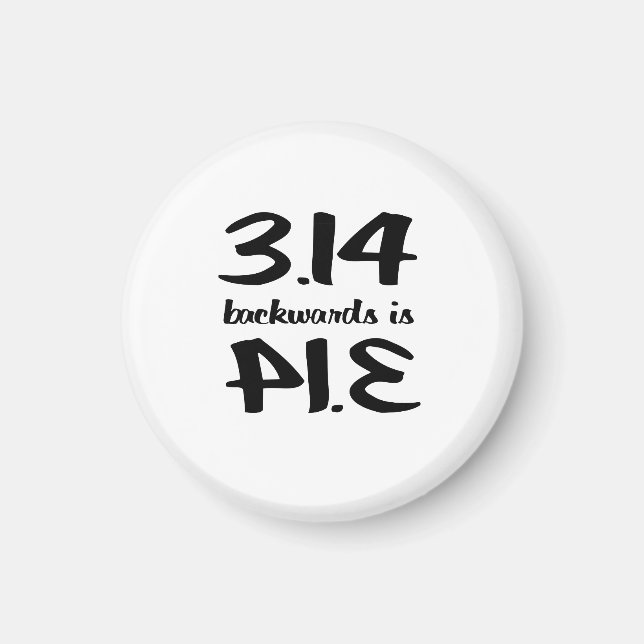 Aimant Pi Backwards (Devant)