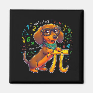 Aimant Pi Dachshund Math Pi Math Drôle Symbole De Pi Day 