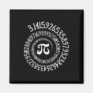 Aimant Pi Day Funny Vintage Graphisme Spiral Formule Math