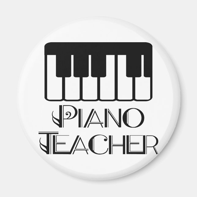 Aimant Piano Enseignant Clavier Musique (Devant)