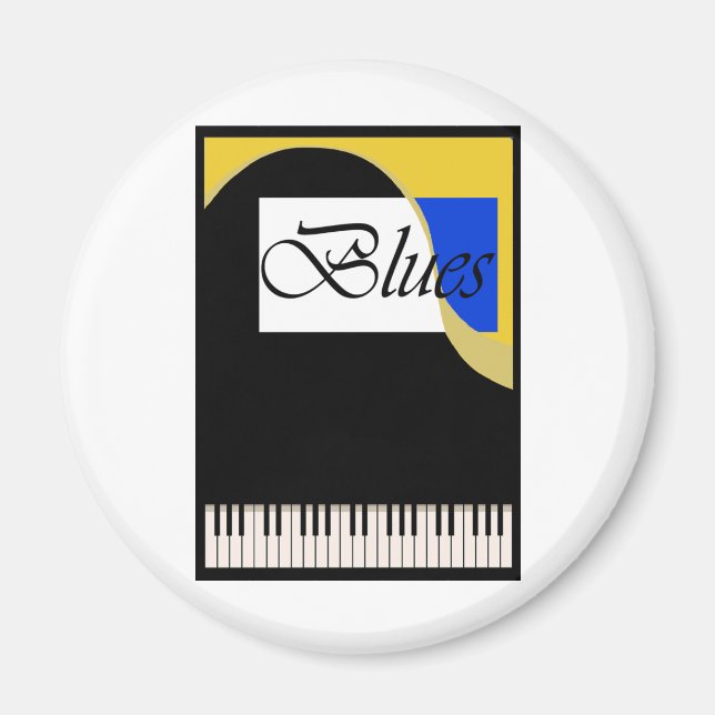 Aimant Piano Grand Blues (Devant)