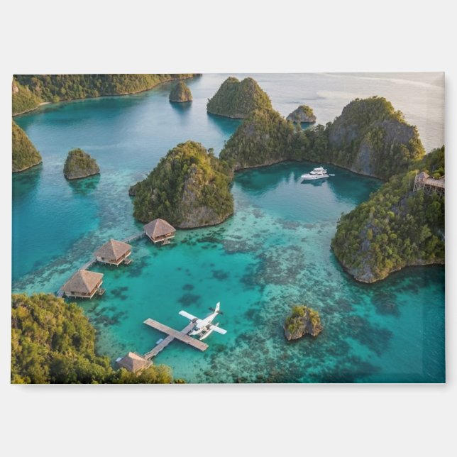 Aimant Piaynemo Raja Ampat Islands Paradise View Art (Recto)