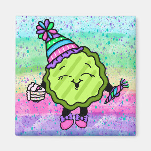 Aimant Pickle d'anniversaire Casquette d'anniversaire r