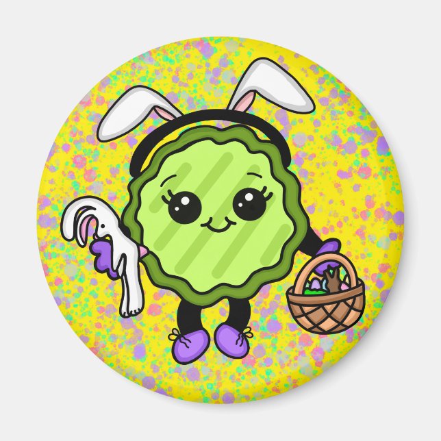Aimant Pickle lapin de Pâques | Vacances (Devant)