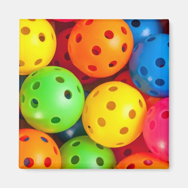 Aimant Pickleball coloré (Devant)