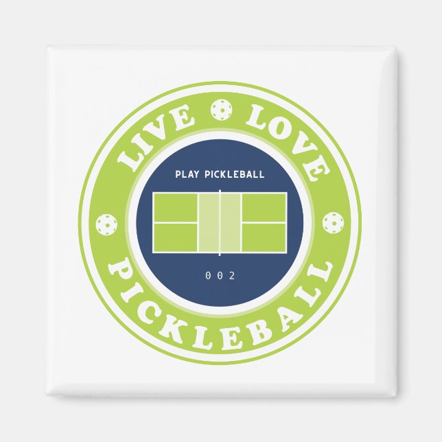 Aimant Pickleball : vie réelle pickleball (Devant)