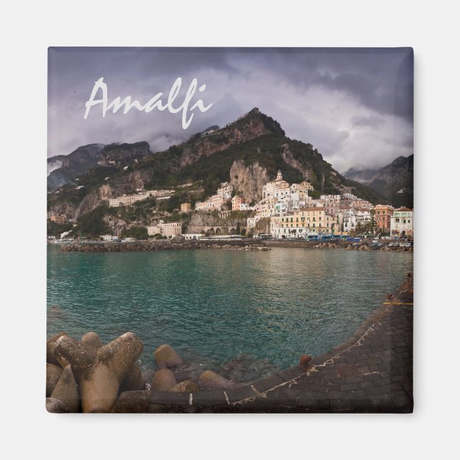 Aimant Picturesque Amalfi Coast Italy Seaside Town (Devant)