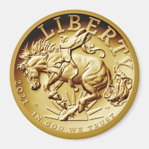 Aimant Pièce de cheval de la Liberté 