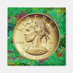 AIMANT PIÈCE DE LIBERTÉ DE DAME D'OR 2017