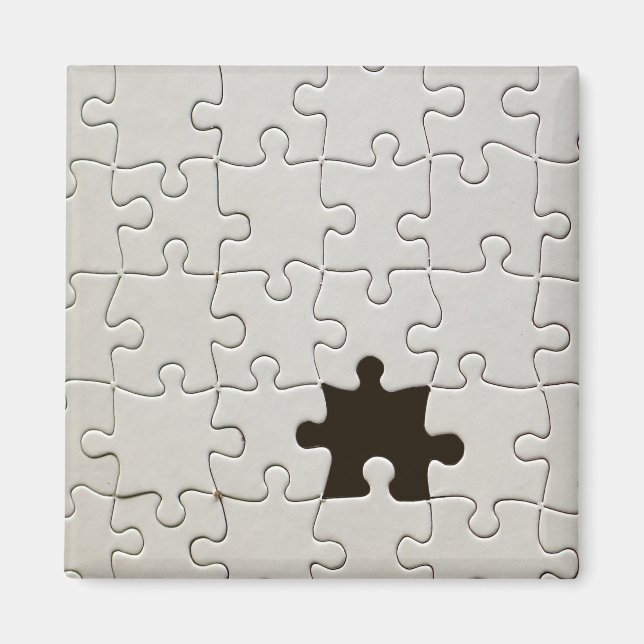 Aimant Pièce de puzzle blanche manquante (Devant)
