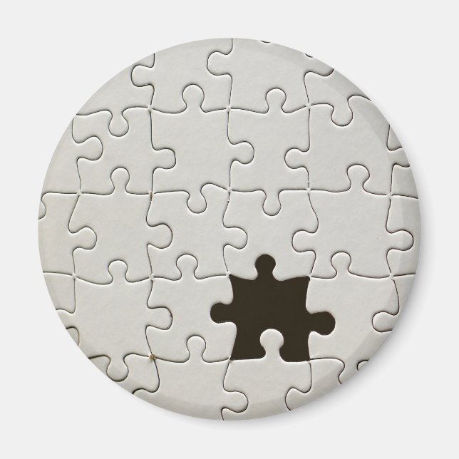 Aimant Pièce de puzzle blanche manquante (Devant)