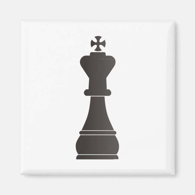 Aimant Pièce d'échec noire (Devant)