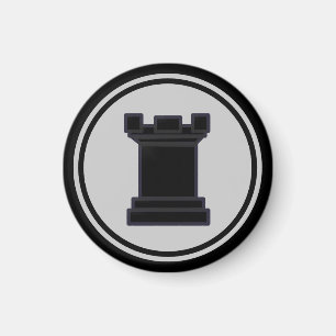 Aimant Pièce d'échecs Roche noire