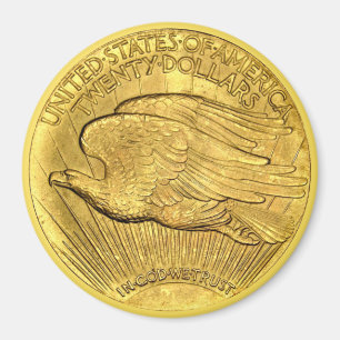 Aimant Pièce d'or de 20 dollars US Eagle