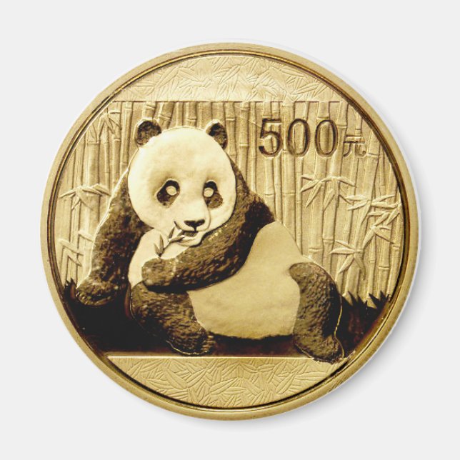 Aimant Pièce Panda or (Devant)